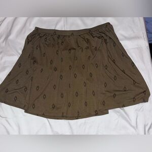 Olive Patterned Women's Skirt